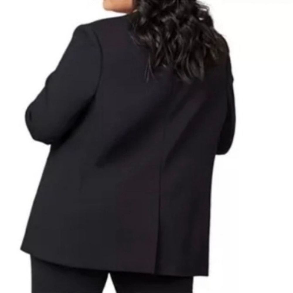 Like New SPANX The Perfect Collarless Oversize Ponte Knit Blazer Black Size 2X - Picture 3 of 10